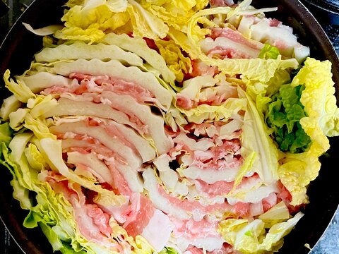 本格的！白菜と豚しゃぶ肉のミルフィーユ鍋